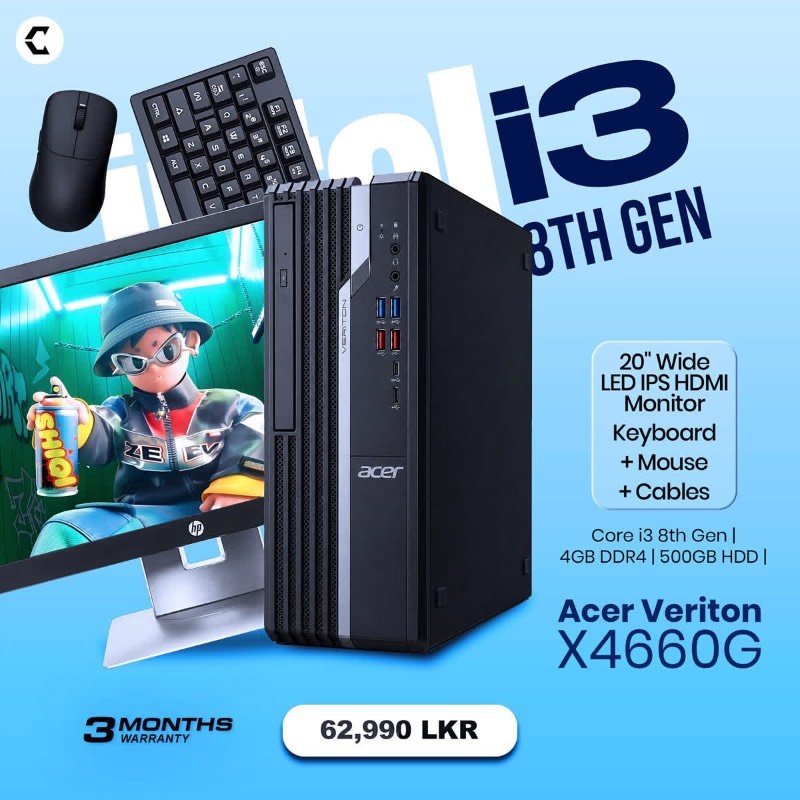 Intel i3 8th gen computer