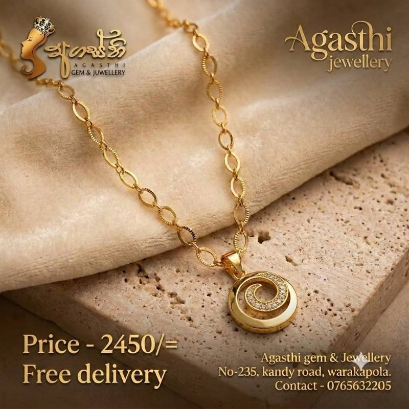 ❤️ Effortless Elegance: Stunning Gold-Plated Pendant & Chain! ✨