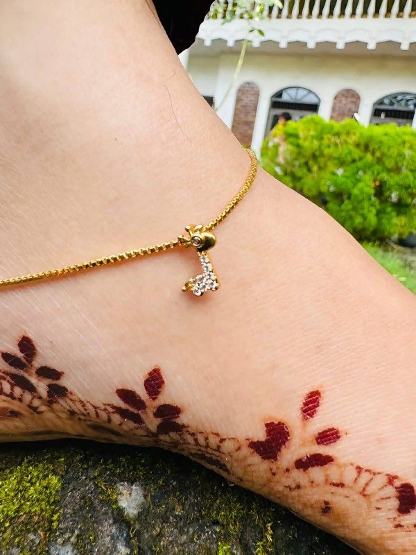 Gold plated anklet