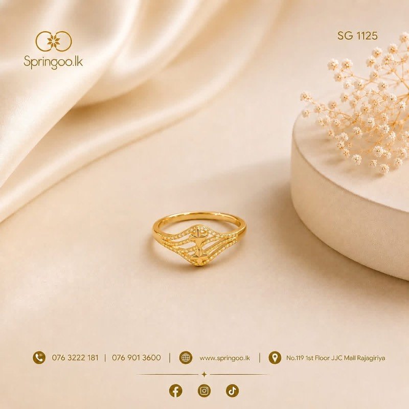 Gold plated deaign ring