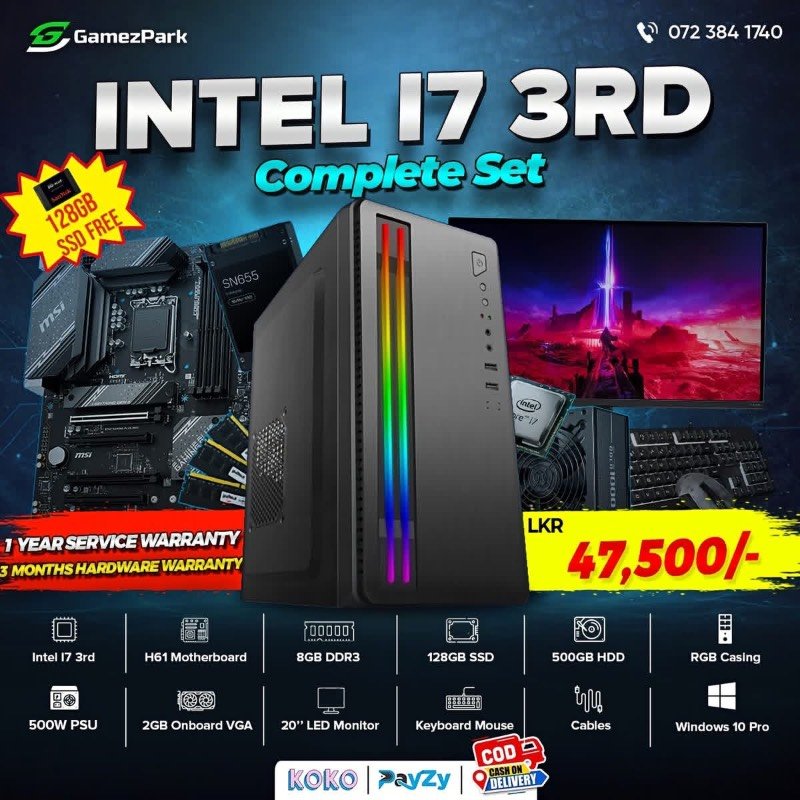 Intel i7 3rd gen computer