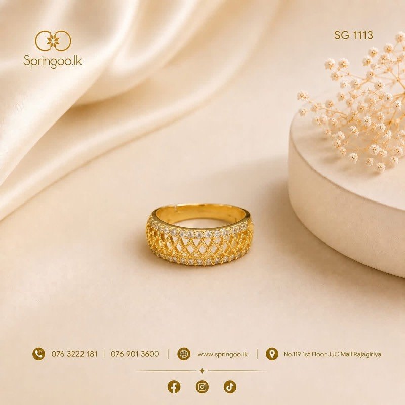 Gold plated deaign ring