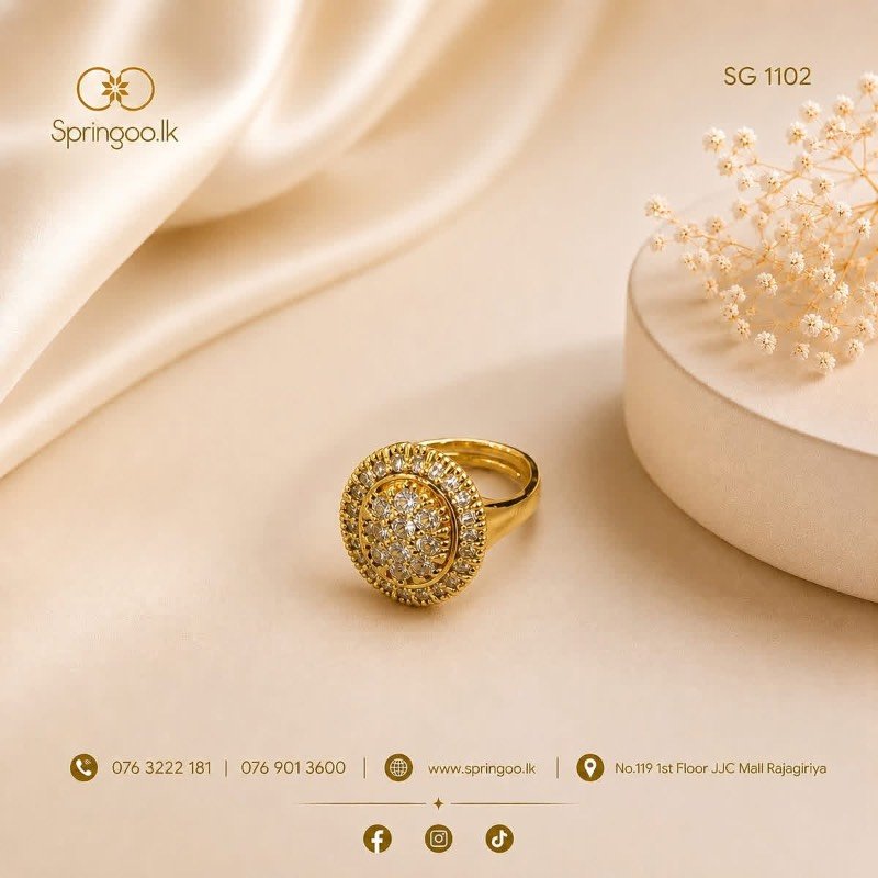 Gold plated design ring