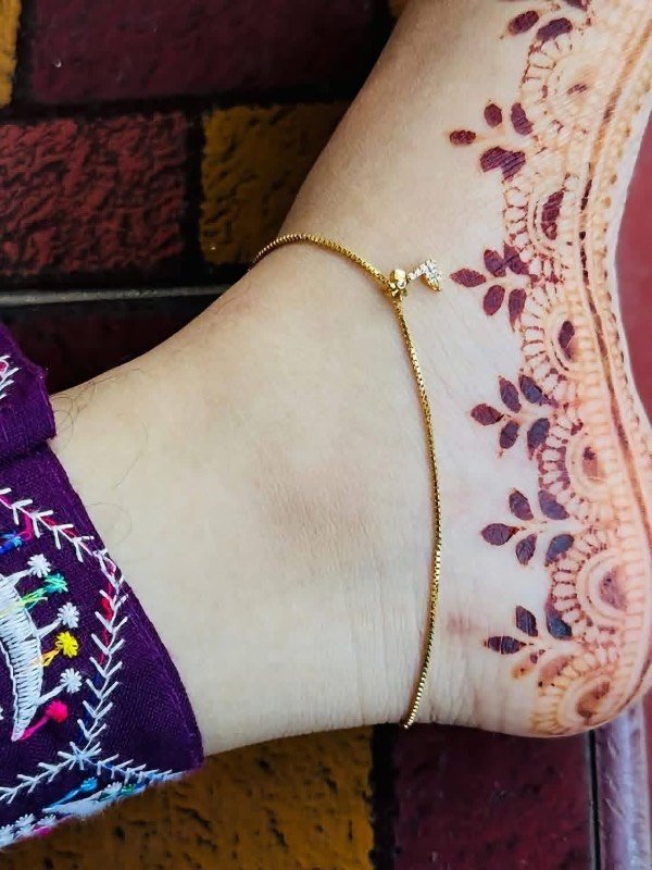 Gold plated anklet