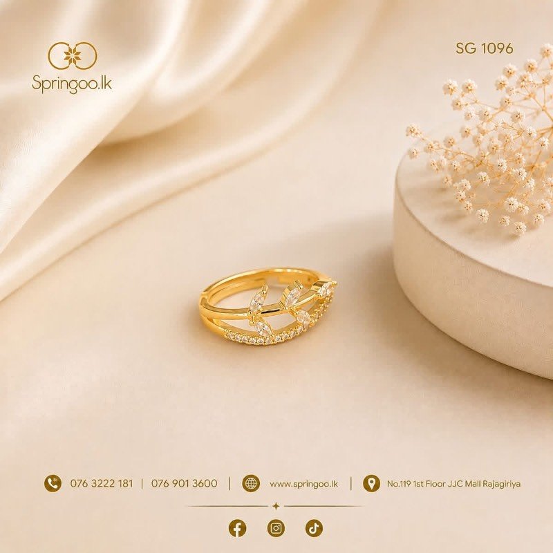 Gold plated design ring