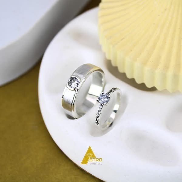 Palladium Silver & Natural Sapphires Ring