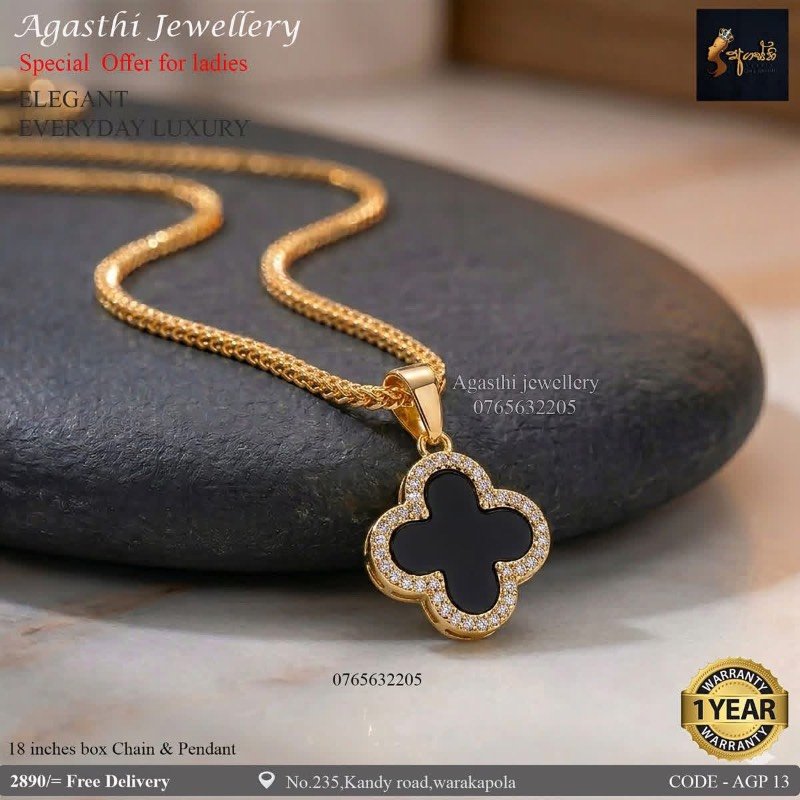 "Gold plated Chain & Pendant"