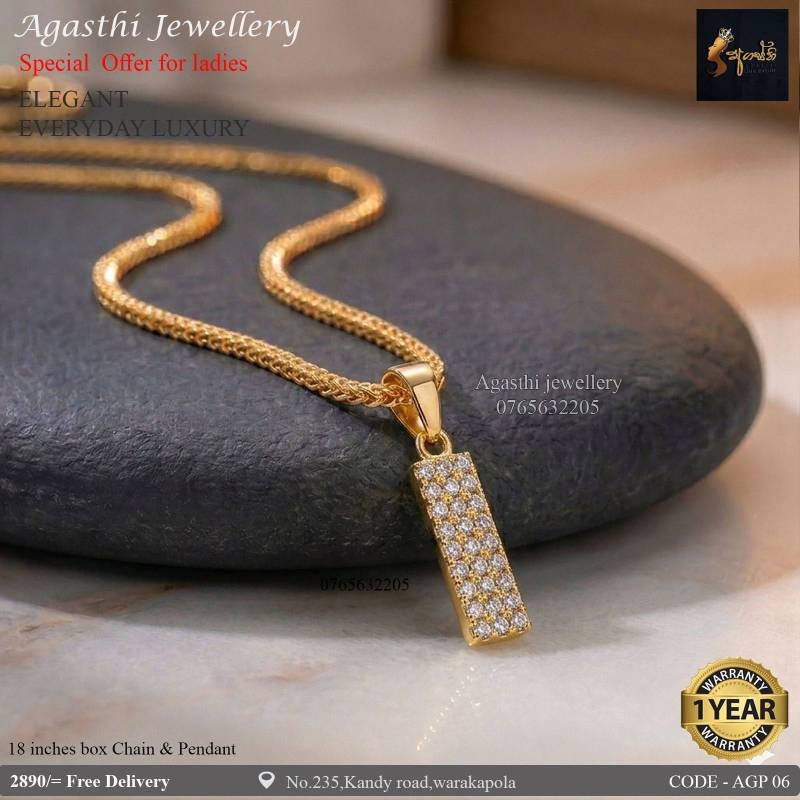 100% රන් හා සමාන රන් ආලේපිත මාලය සහ පෙන්ඩනය.