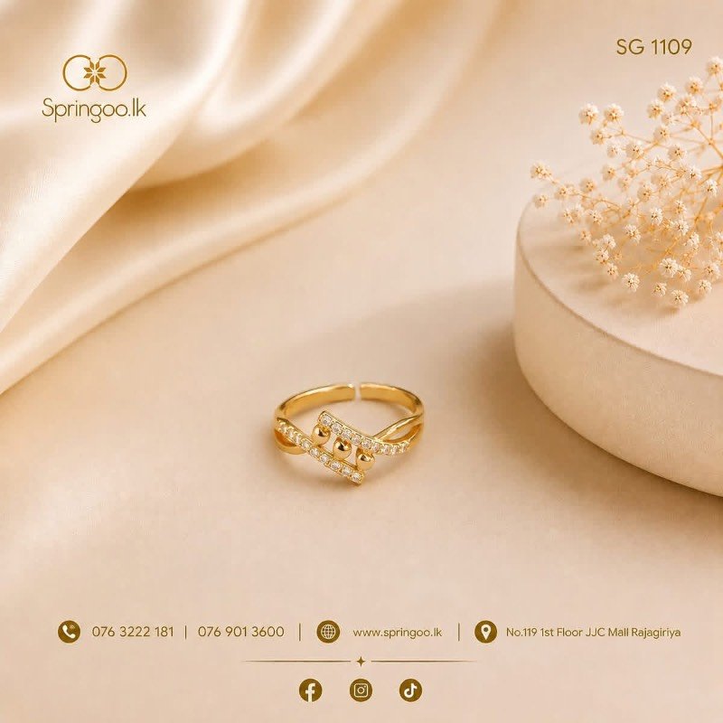 Gold plated design ring