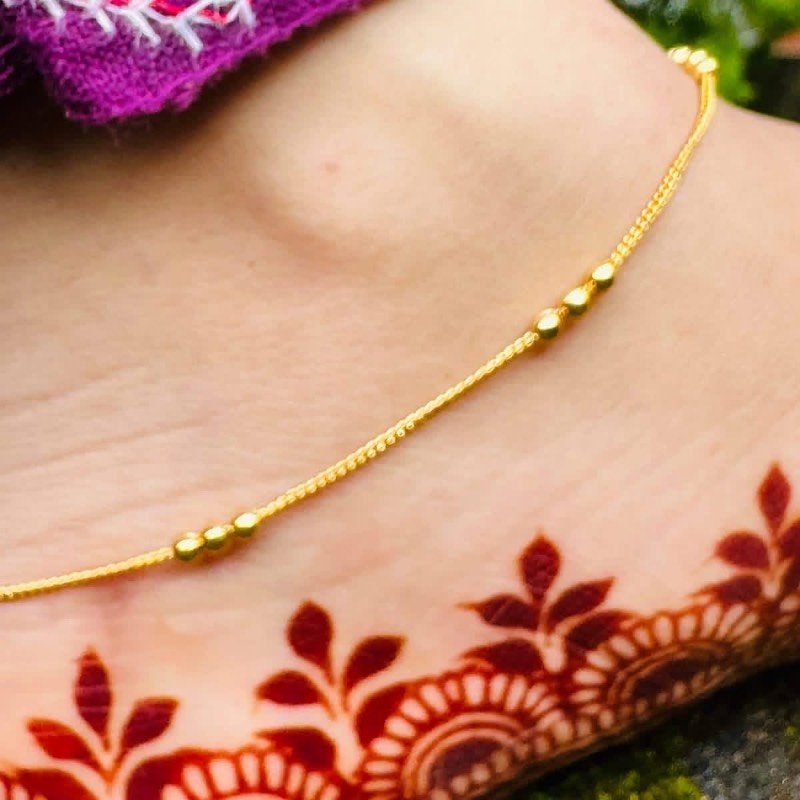 Gold plated anklet