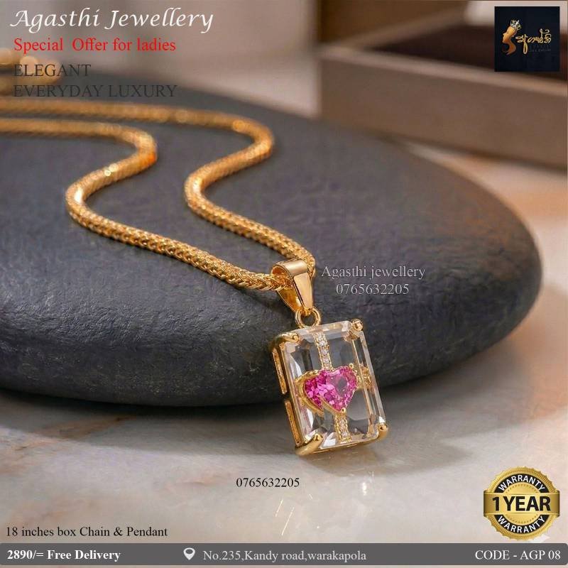 100% රන් හා සමාන රන් ආලේපිත මාලය සහ පෙන්ඩනය.
