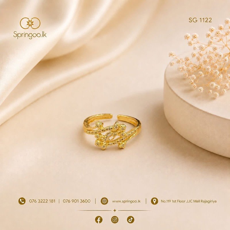 Gold plated design ring