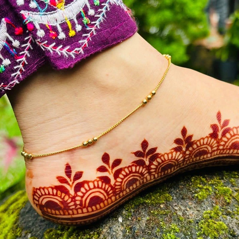 Gold plated anklet