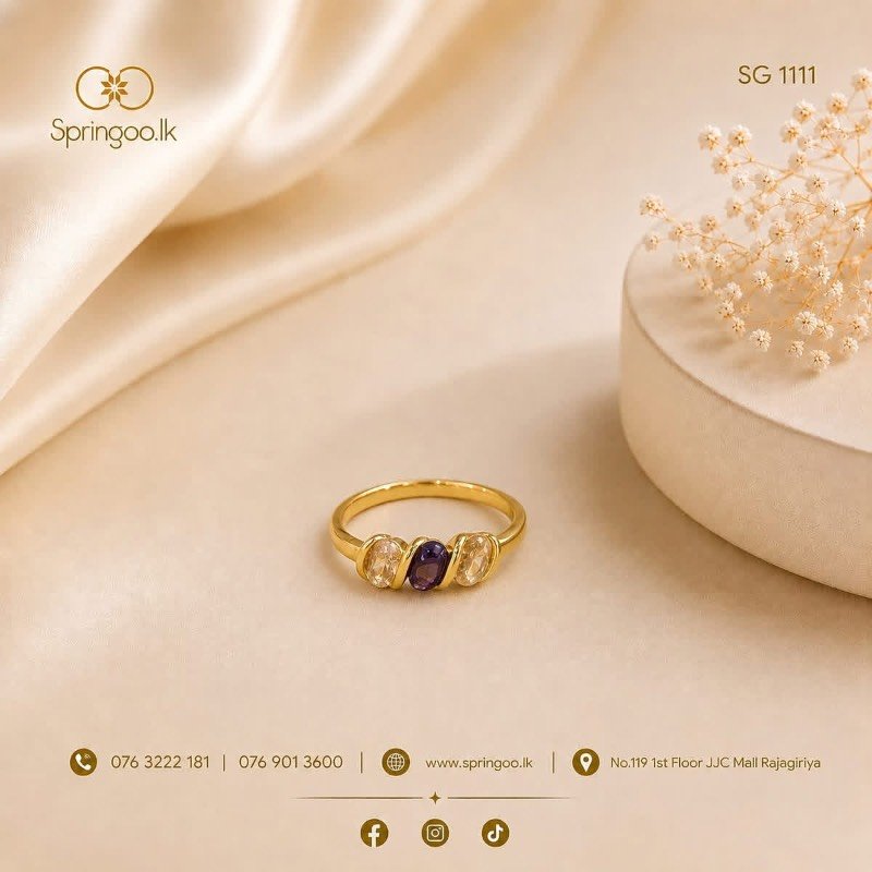 Gold plated deaign ring