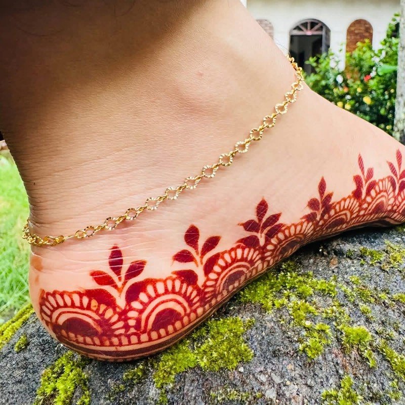 Gold plated anklet