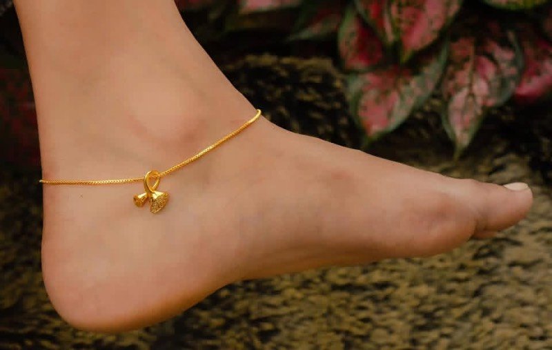 Gold plated anklet