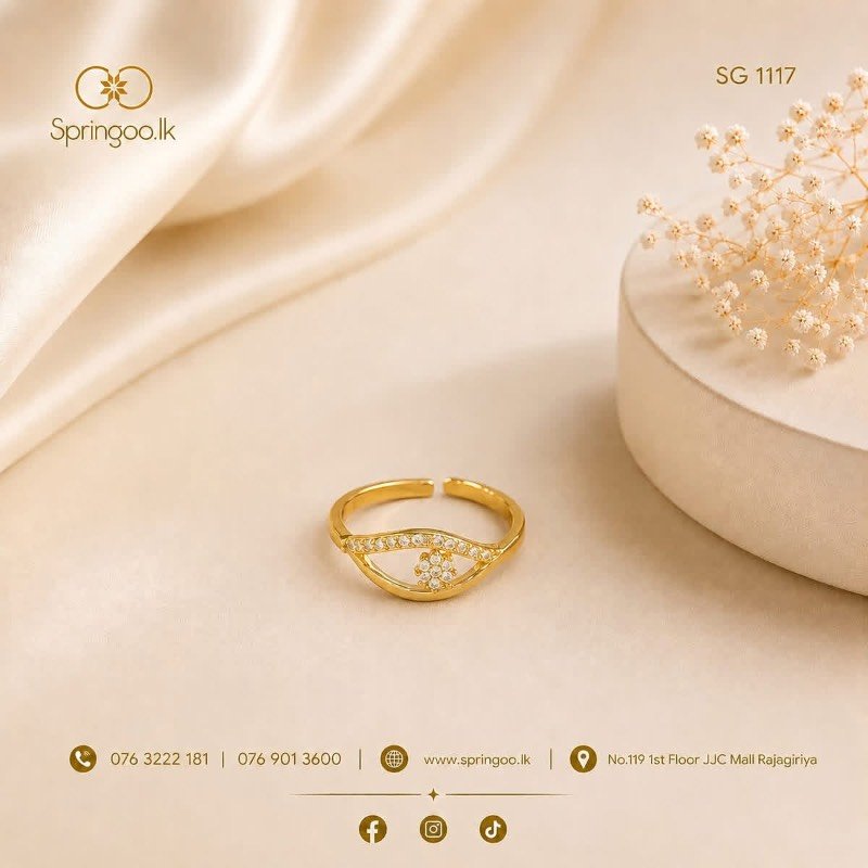 Gold plated deaign ring