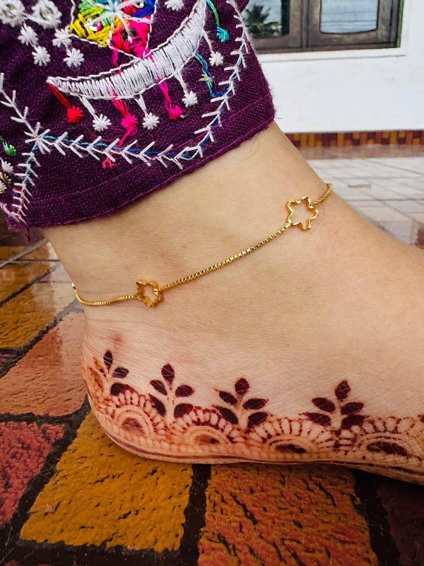 Gold plated anklet