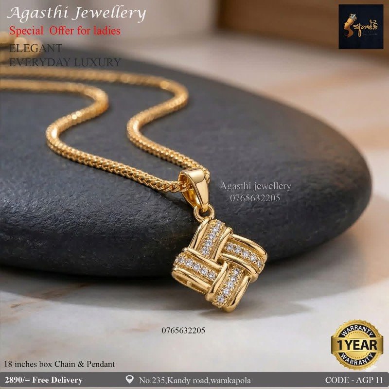 "Gold plated Chain & Pendant"