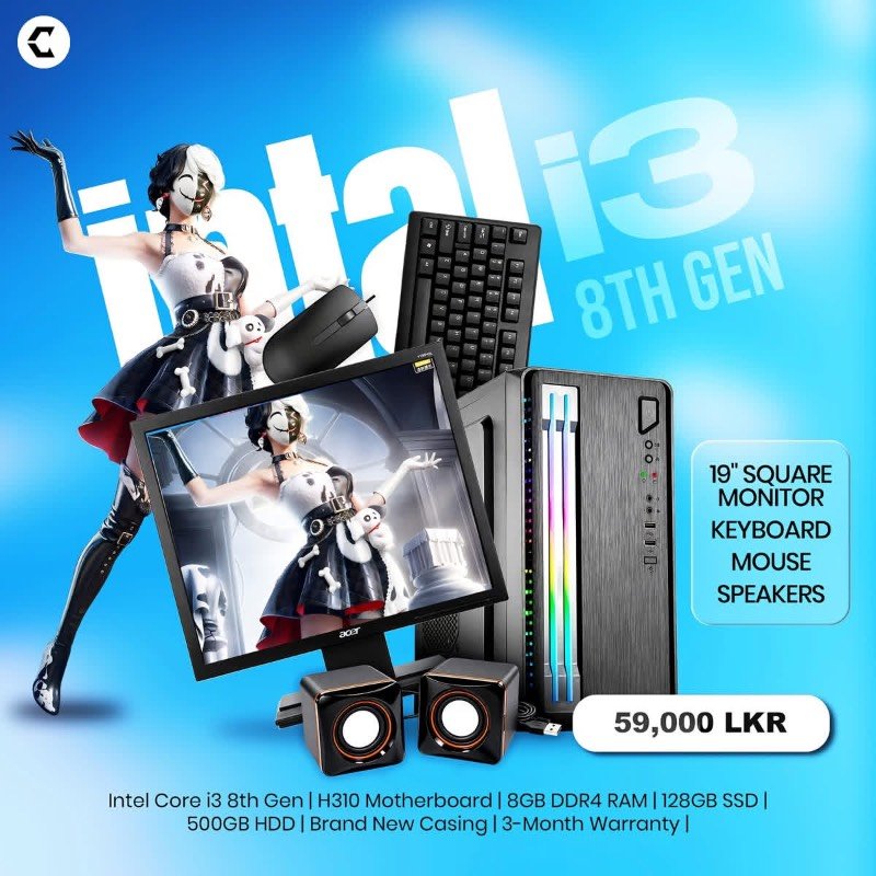 Intel i3 8th gen computer