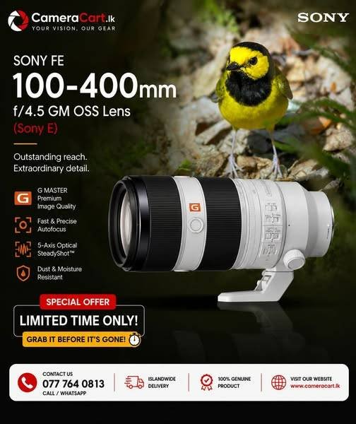 Sony FE 100-400mm f/4.5 GM OSS Lens