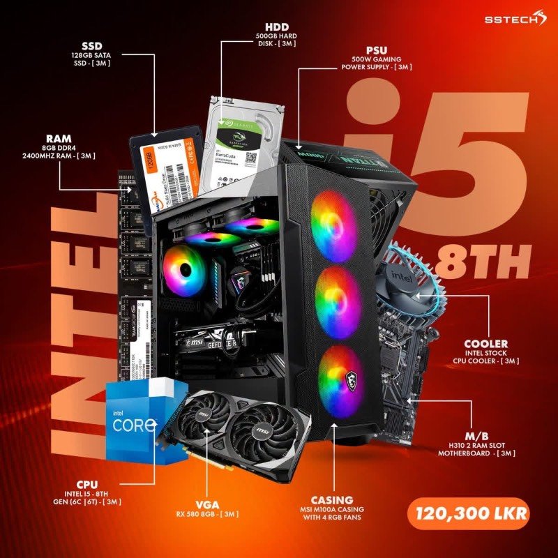 Intel i5 8th gen computer