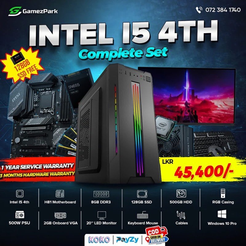 Intel i5 4th gen computer