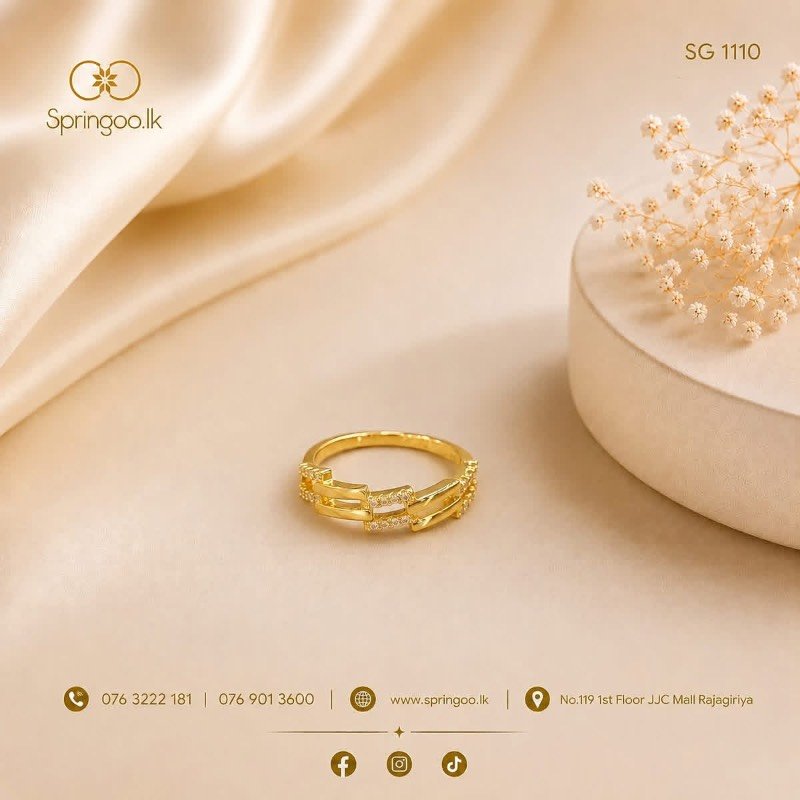 Gold plated design ring