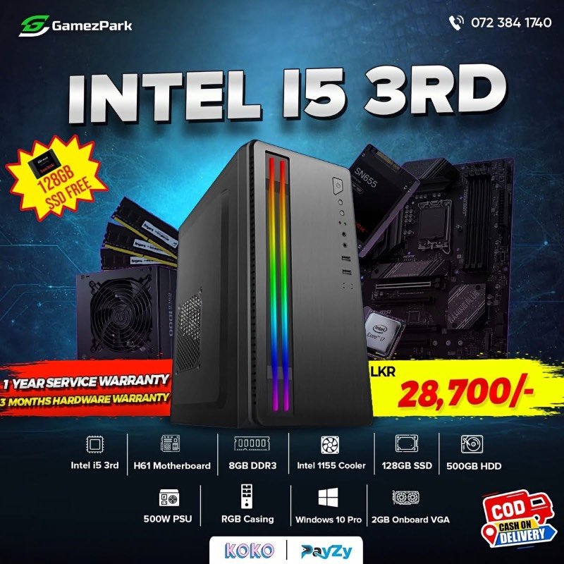 Intel i5 3rd gen computer