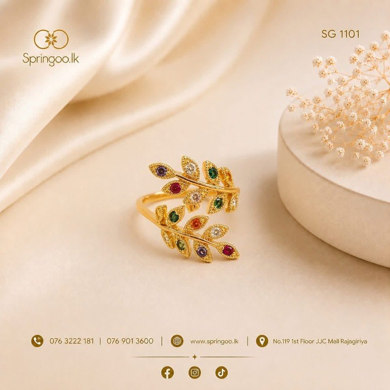 Gold plated design ring