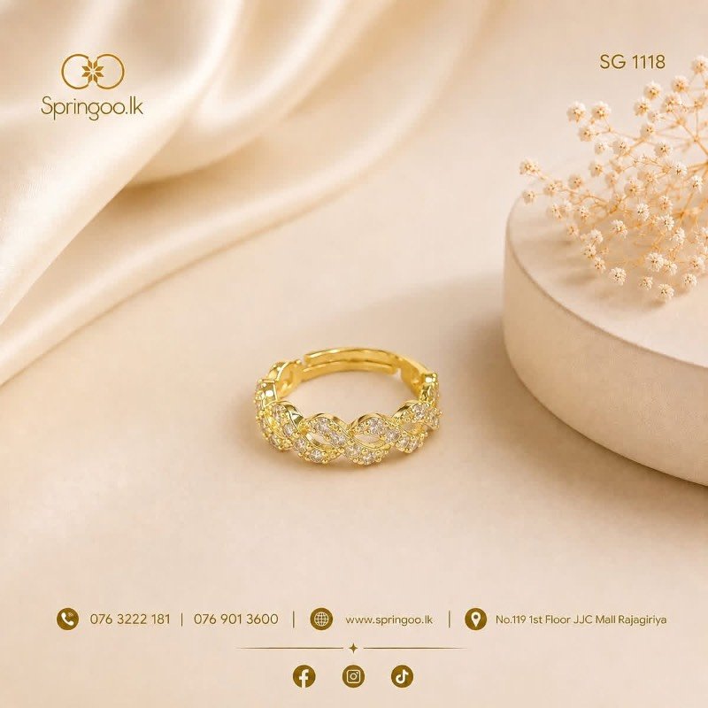 Gold plated deaign ring