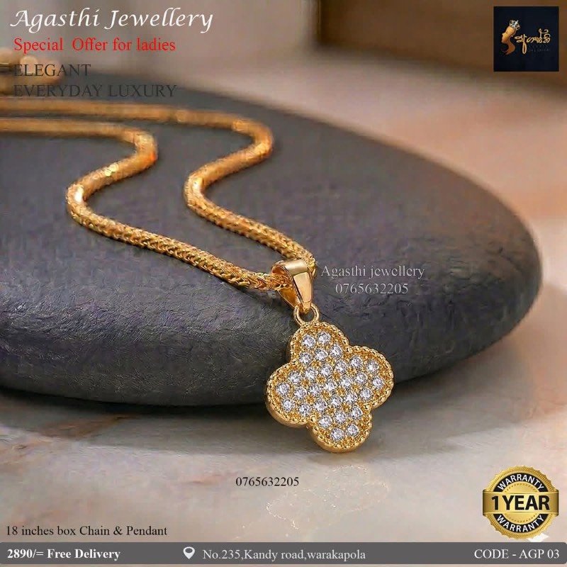 "Gold plated Chain & Pendant"