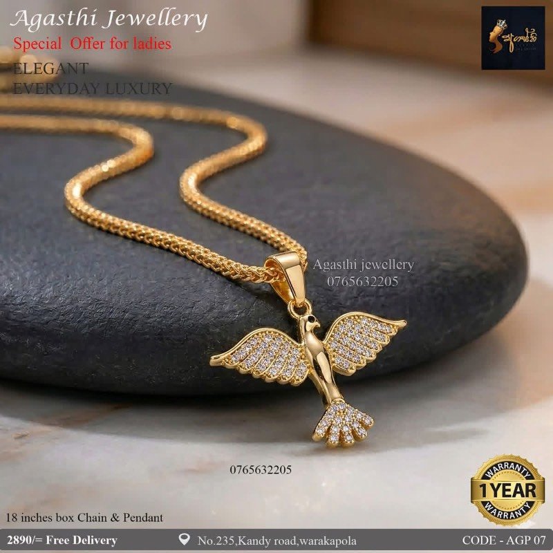 "Gold plated Chain & Pendant"