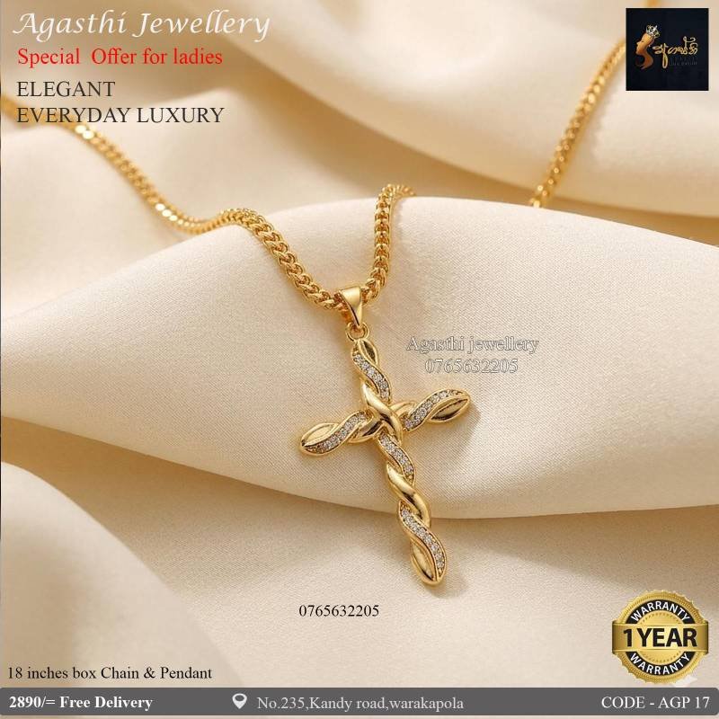 100% රන් හා සමාන රන් ආලේපිත මාලය සහ පෙන්ඩනය.