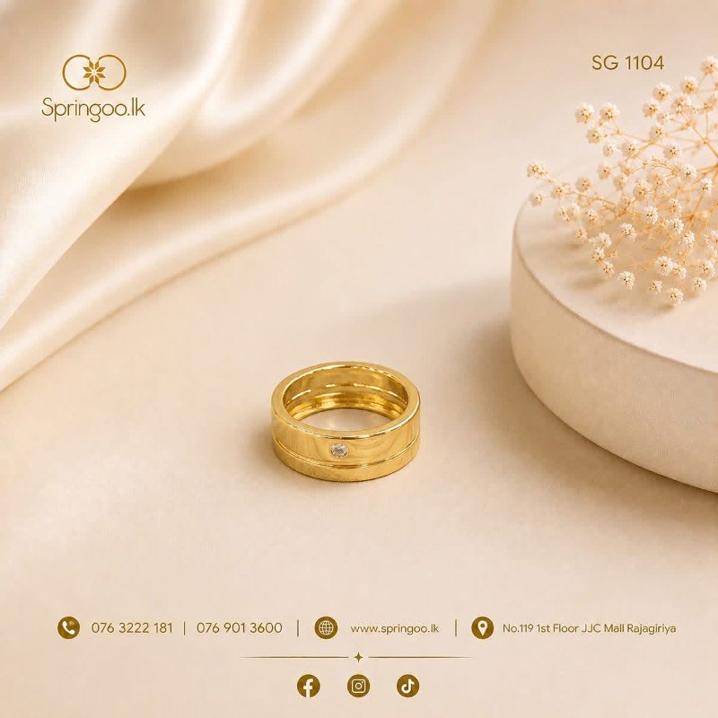 Gold plated design ring