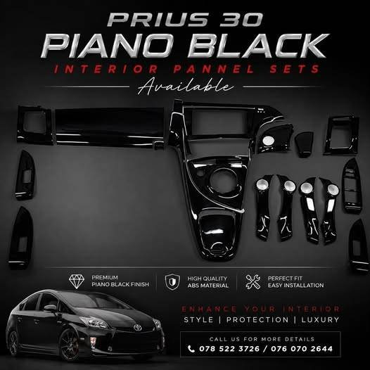 Piano Black Interior Panel Sets For Toyota Prius XW30 2009-2015