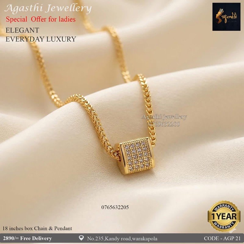 "Gold plated Chain & Pendant"