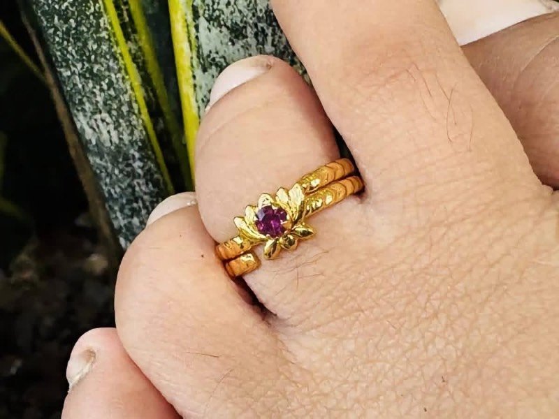 Gold plated ring