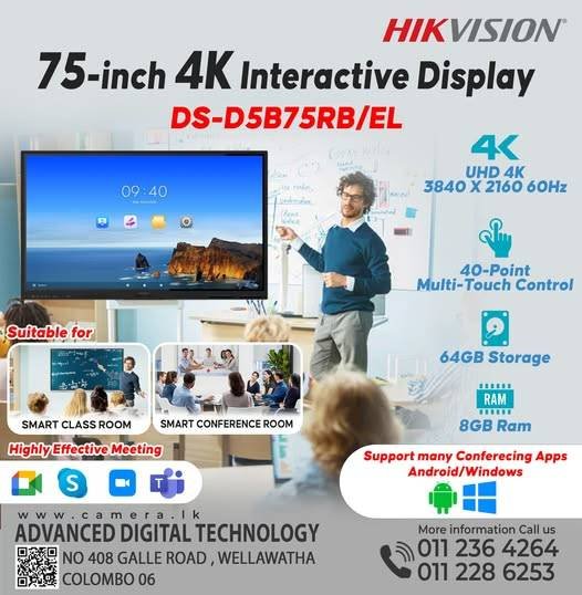📍HIKVISION 75-inch 4K Interactive Display👍