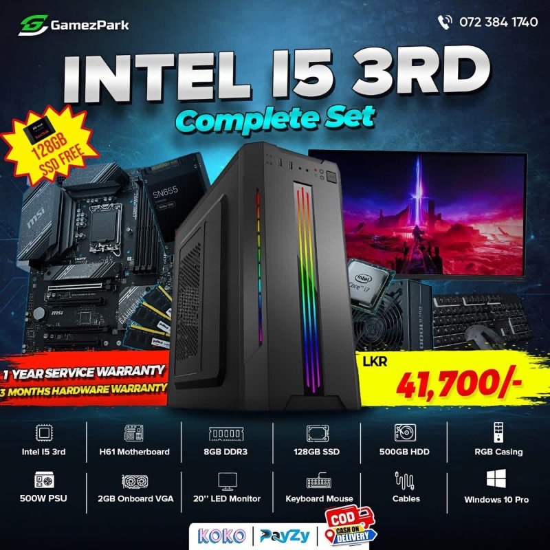 Intel i5 3rd gen computer