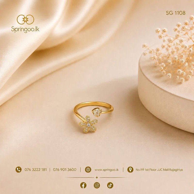 Gold plated design ring